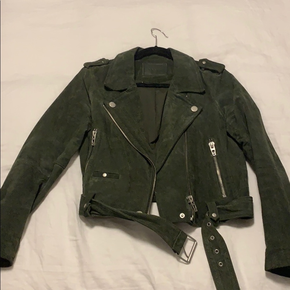 BLANK NYC green suede jacket